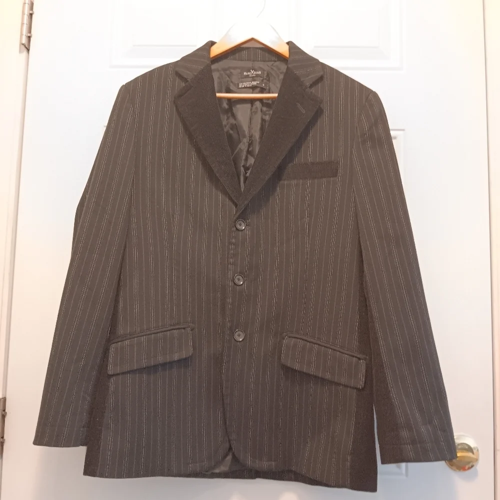 Marc Ecko Black Cut & Sew Pinstripe Corduroy Men's Small